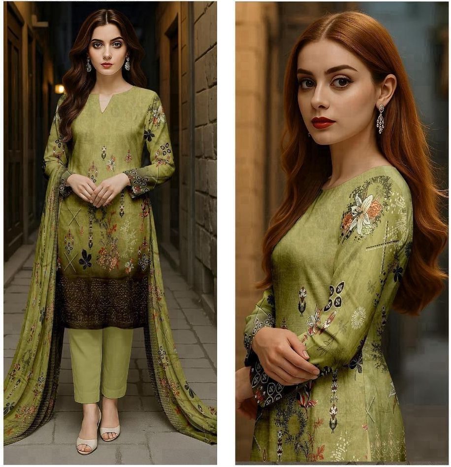 Unstitched Printed Lawn 3 Piece